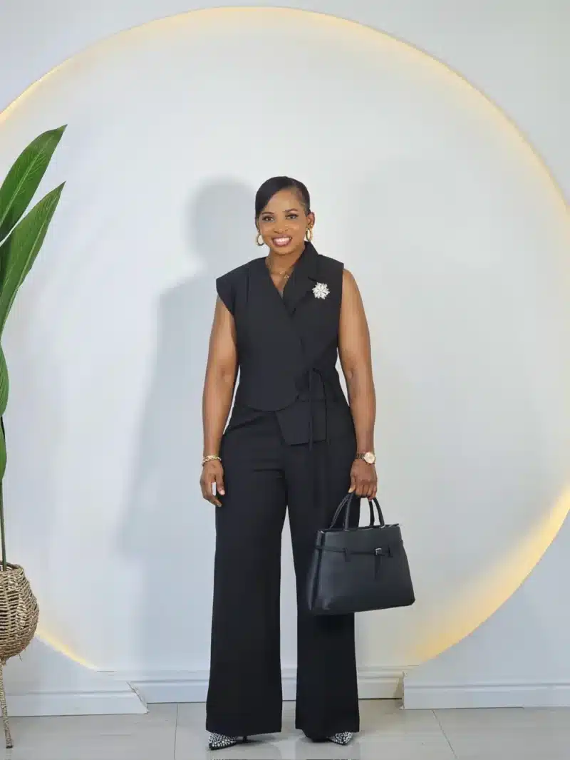 SIDE KNOT WAIST COAT & PANT SET - Image 2