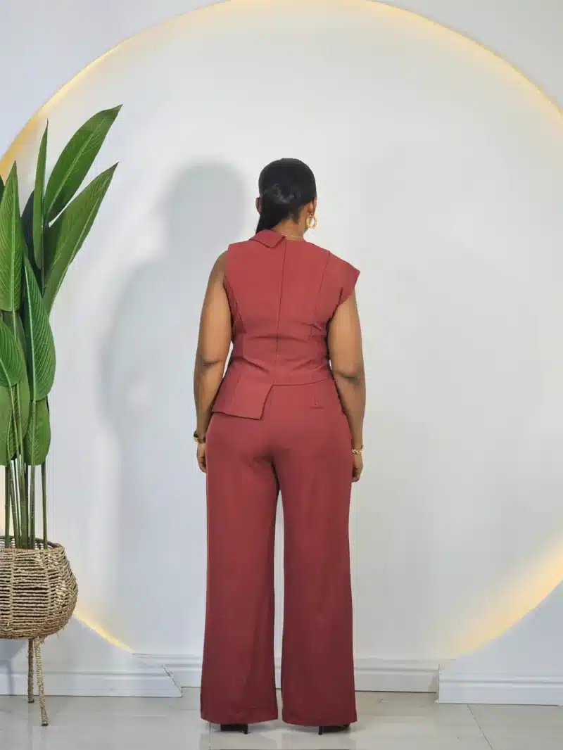 SIDE KNOT WAIST COAT & PANT SET - Image 8