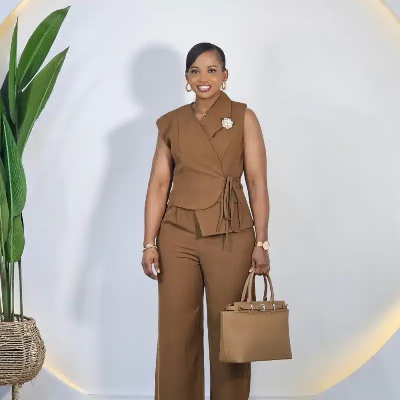 SIDE KNOT WAIST COAT & PANT SET