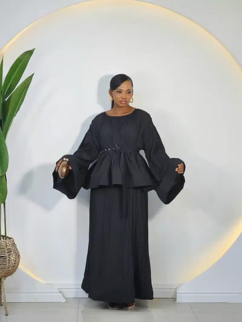 THIN PLEAT MAXI SKIRT & TOP SET - Image 2