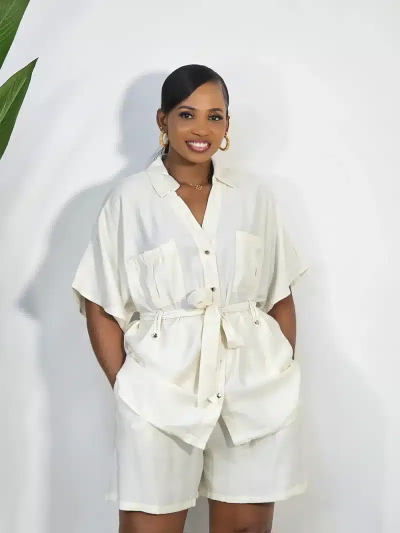 BELTED SHIRT & SHORT SET - Image 8