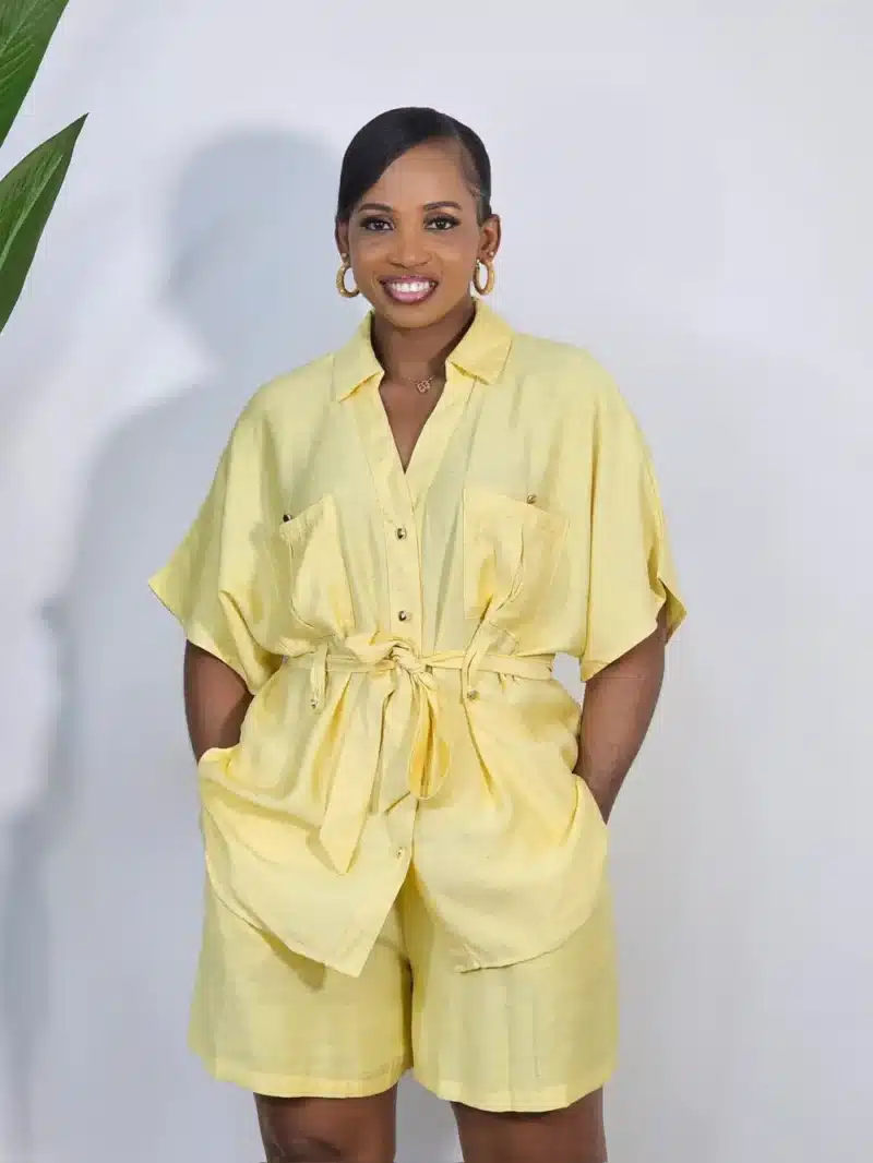 BELTED SHIRT & SHORT SET - Image 4
