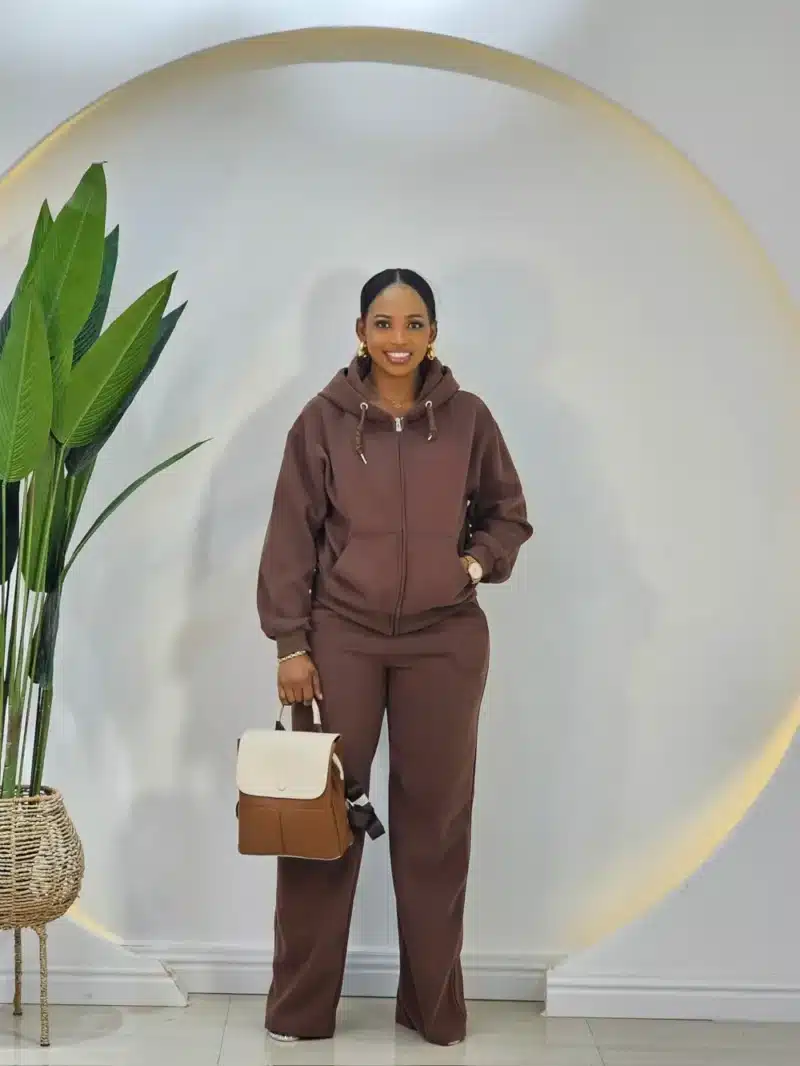 PLAIN HOODIE TRACKSUIT SET
