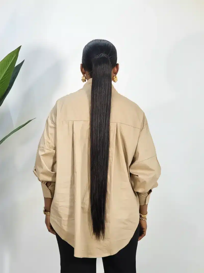 KNIT SLANT BUTTON SHIRT - Image 5