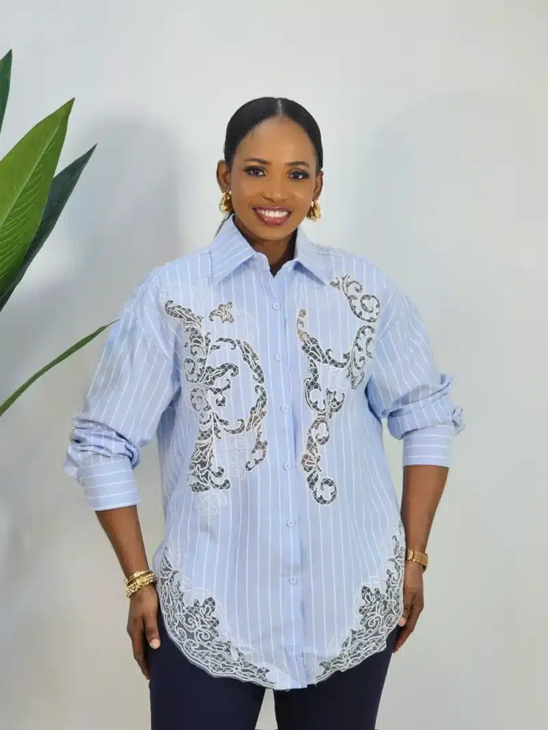 EMBROIDERY STRIPE SHIRT - Image 2
