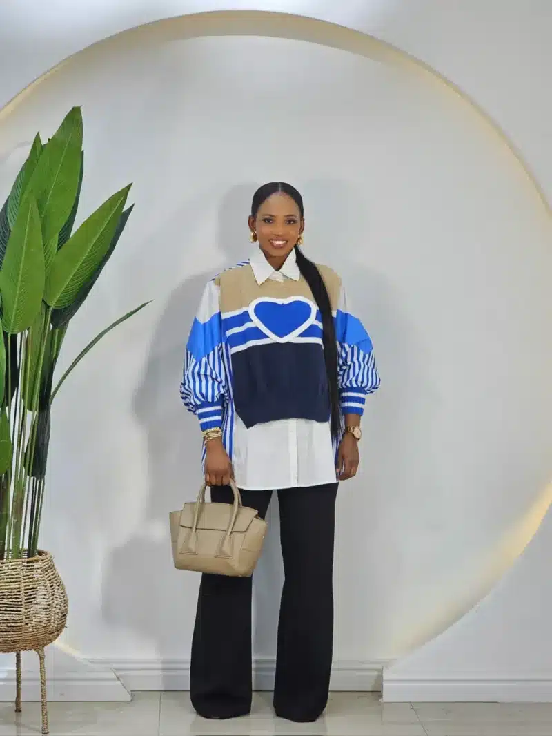 KNIT & STRIPE LOVE SHIRT - Image 3
