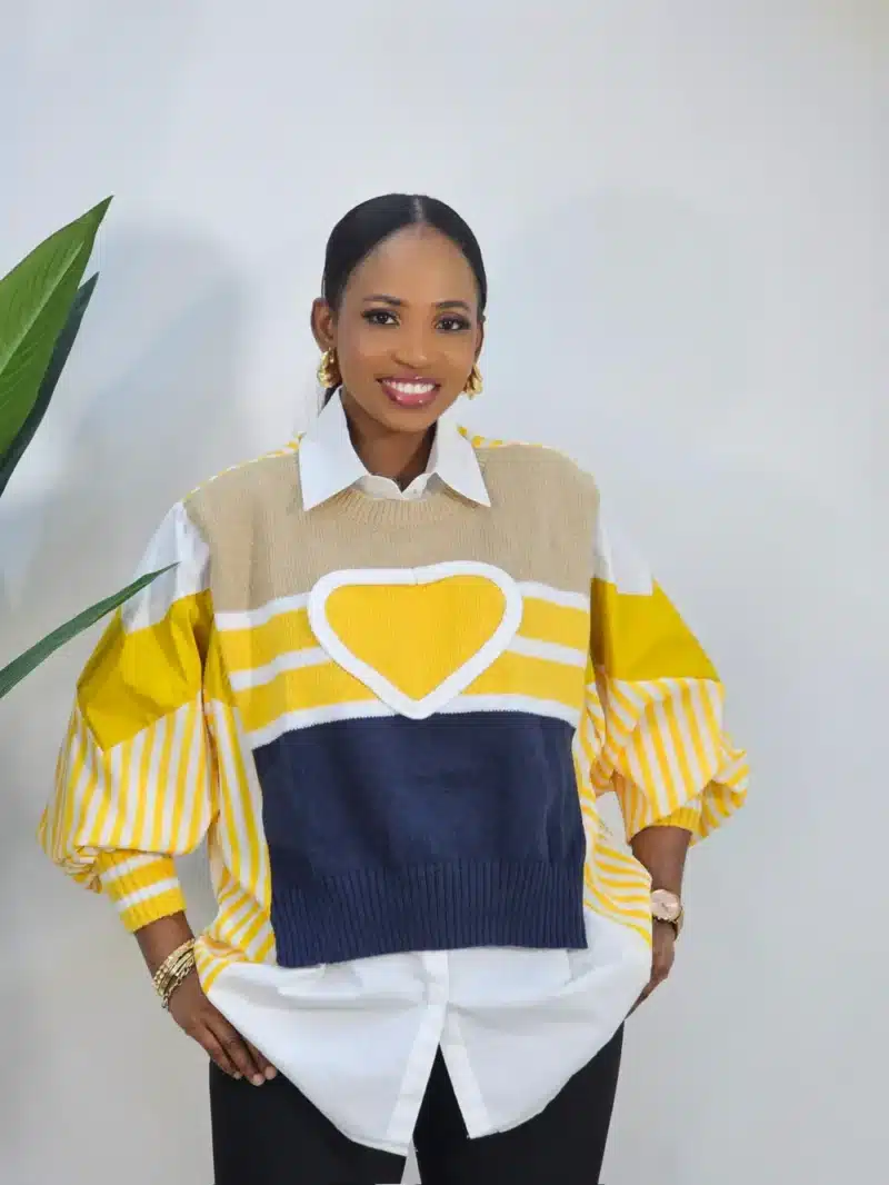 KNIT & STRIPE LOVE SHIRT - Image 2