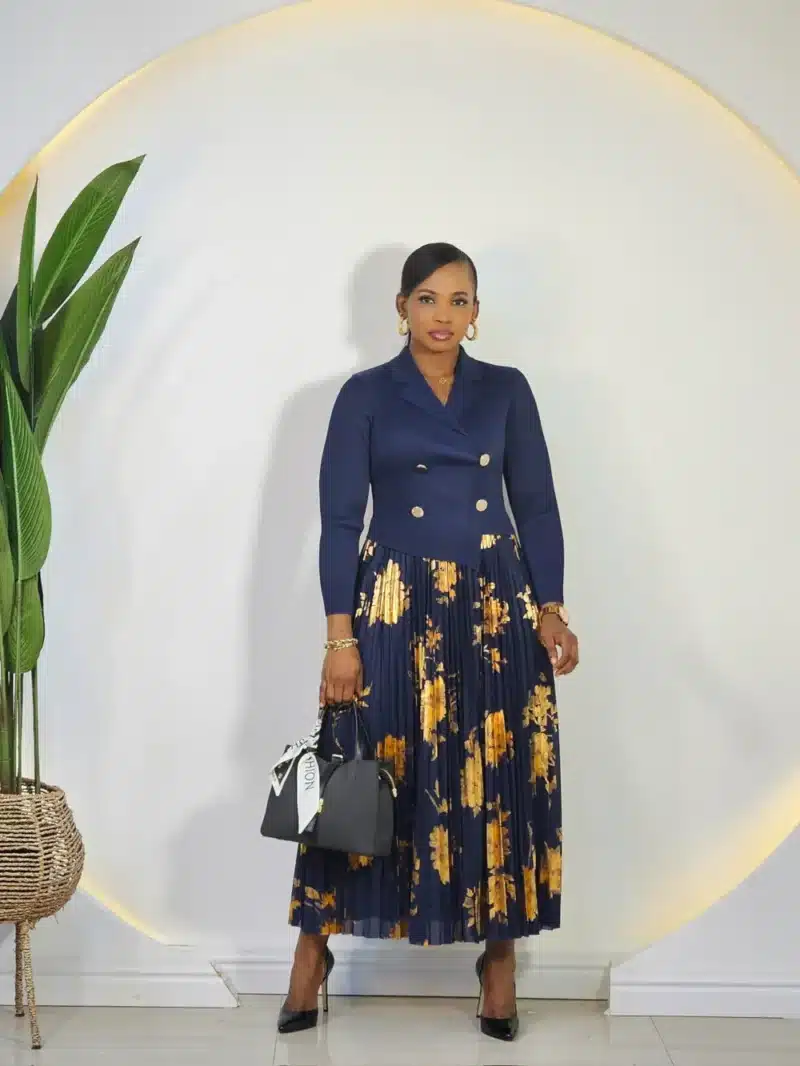GLITTERS PLEAT MIYAKI DRESS - Image 2