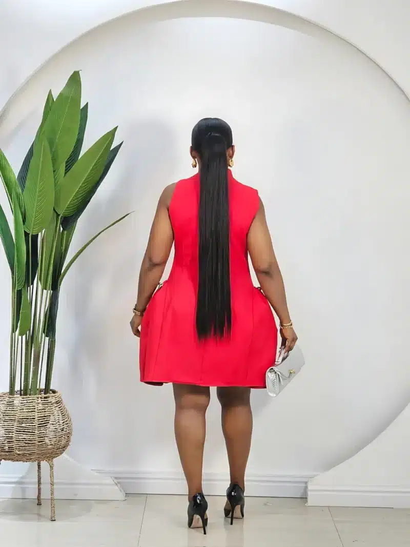 SIDE KNOT HEM MINI DRESS - Image 6