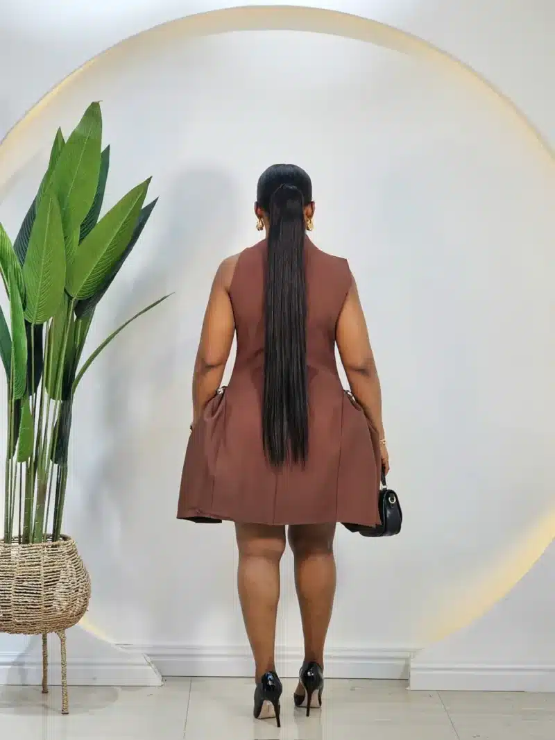 SIDE KNOT HEM MINI DRESS - Image 4