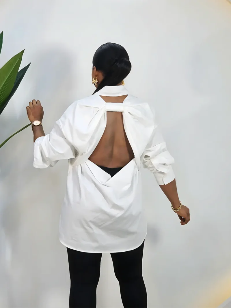 OPEN BOW BACK BAGGY SHIRT - Image 4