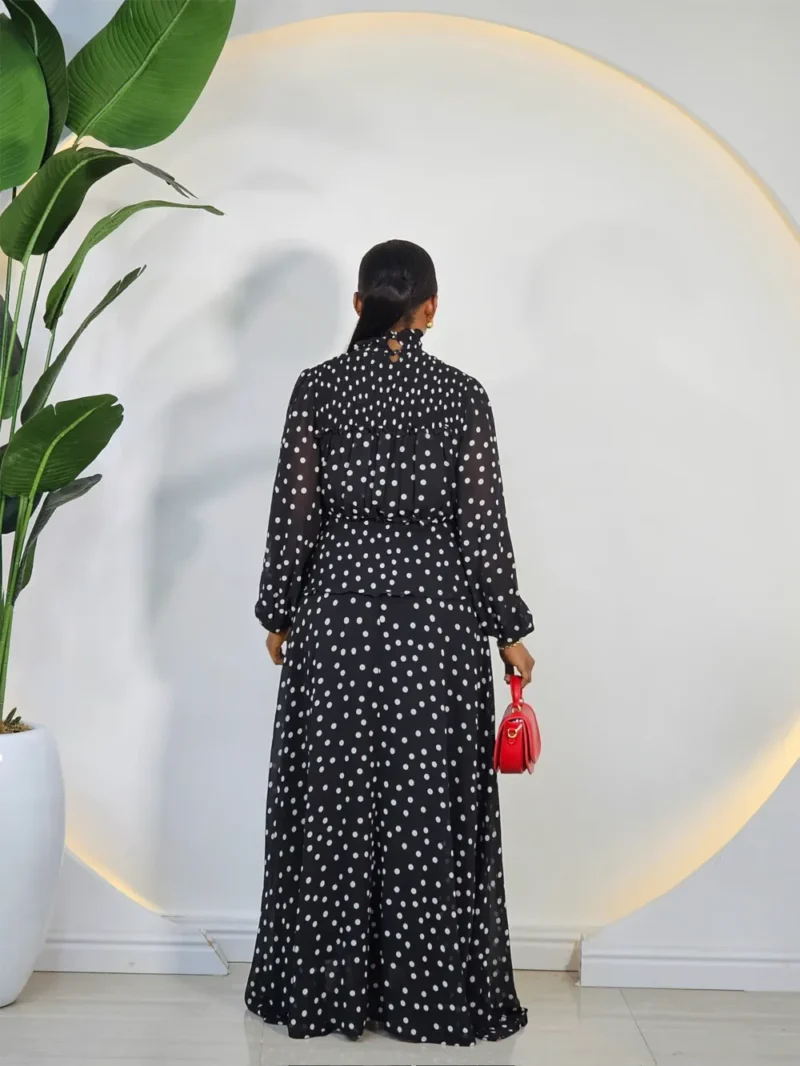 POLKA DOT SMOKEY WAIST BAND DRESS - Image 3