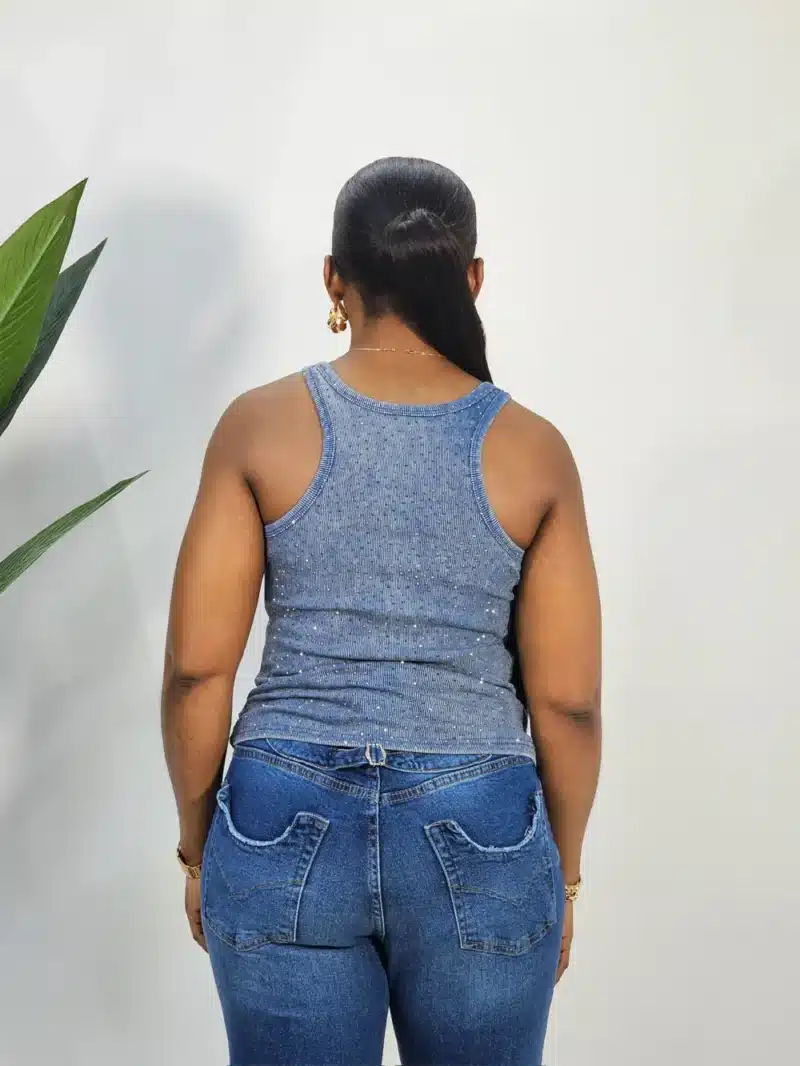 STUD CLEAR SPAG TANK TOP - Image 7