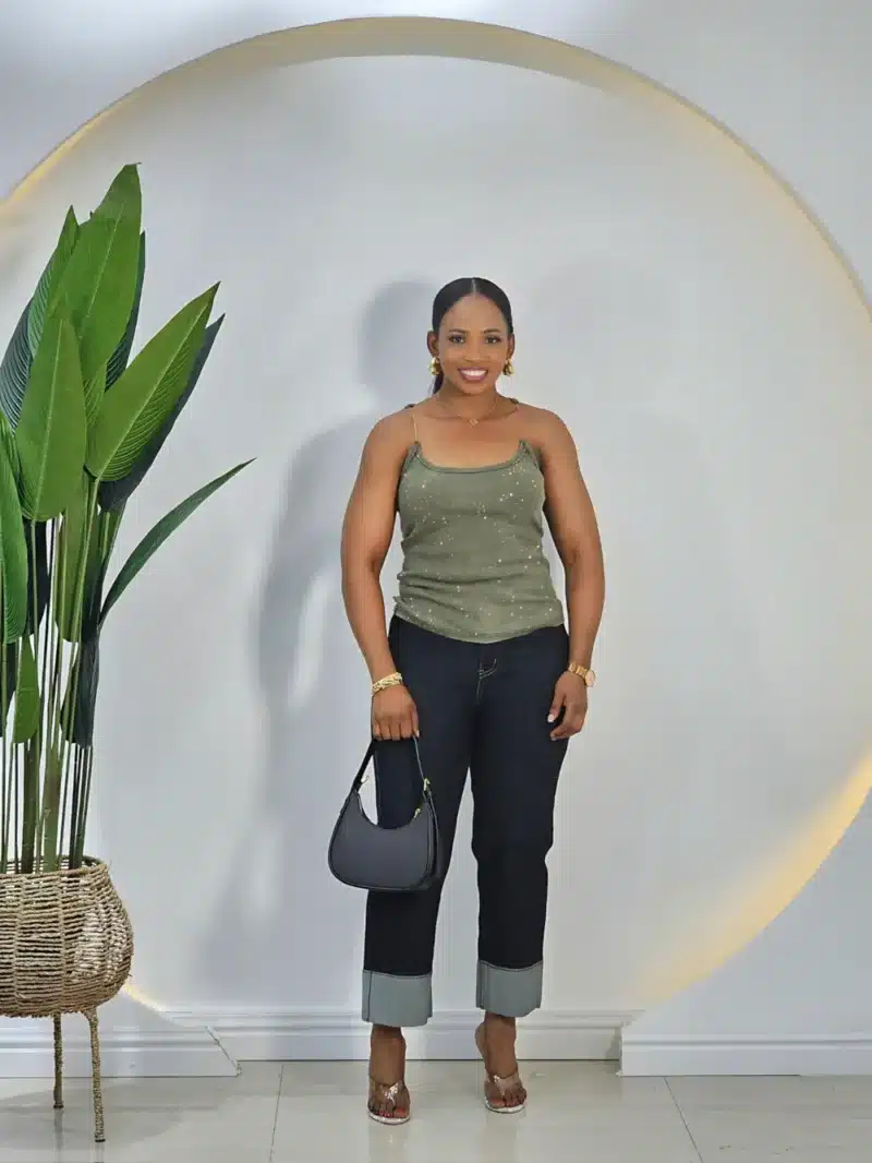 STUD CLEAR SPAG TANK TOP - Image 6