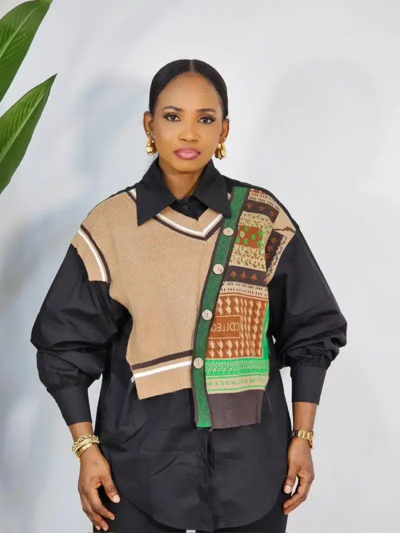 KNIT SLANT BUTTON SHIRT - Image 2