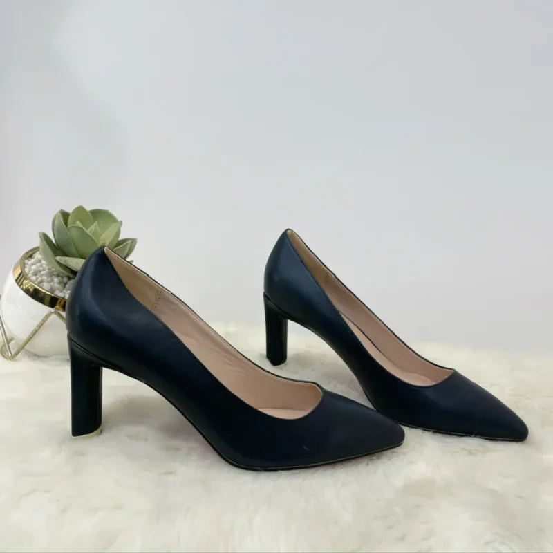 LEATHER HIGH HEEL COURT SHOE - Image 3