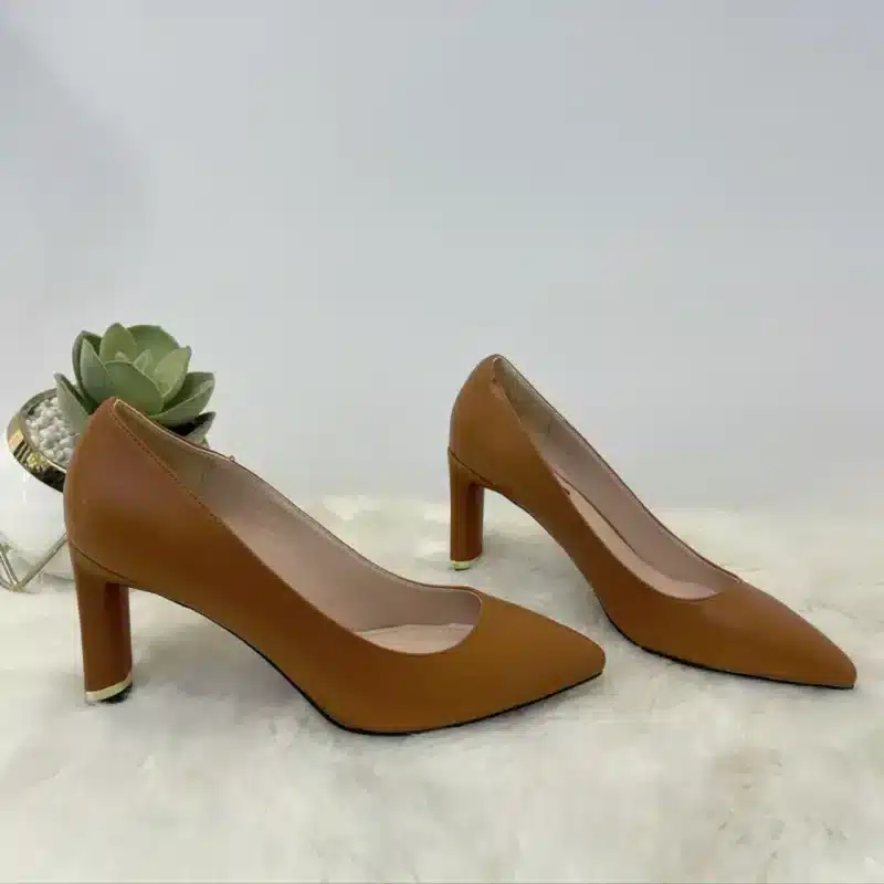 LEATHER HIGH HEEL COURT SHOE - Image 2