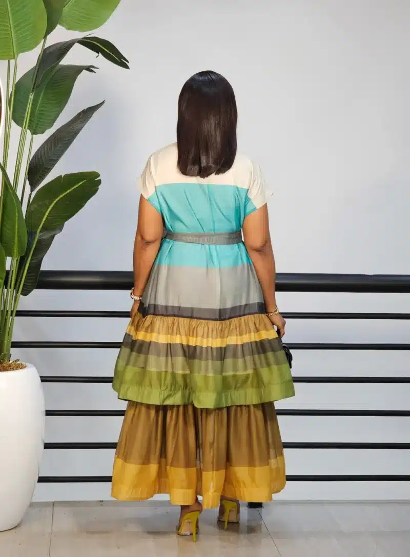 DOUBLE LAYERS ANKLE HEM DRESS - Image 2