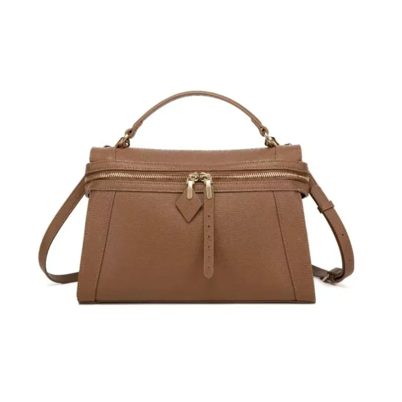 ZIP FRONT SINGLE HANDLE BAG