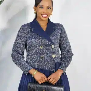 2-TONE MIYAKI PLEATED DRESS - Image 4