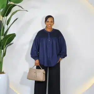 BUBBLE LONG SLEEVE KNIT INSERTED TOP - Image 5