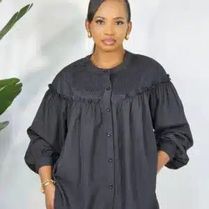 BUBBLE LONG SLEEVE KNIT INSERTED TOP - Image 4