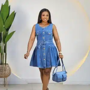 CASEMENT BELTED DENIM DRESS - Image 2