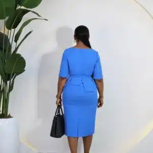 CUT OUT PEPLUM DRESS - Image 3