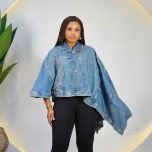 DENIM PONCHO JACKET