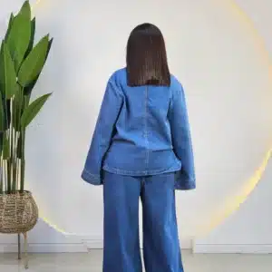 ELASTIC WAIST DENIM PANT SET - Image 2