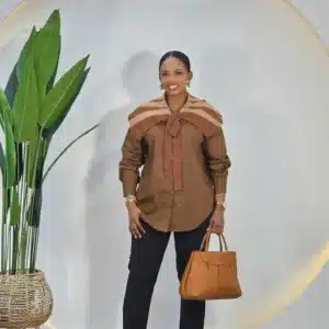 KNIT CAPE SHOULDER KNOT SHIRT - Image 4