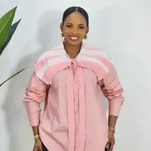 KNIT CAPE SHOULDER KNOT SHIRT - Image 2