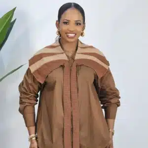 KNIT CAPE SHOULDER KNOT SHIRT