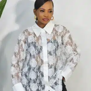 LACY ROSE PATCH LONG SLEEVE SHIRT