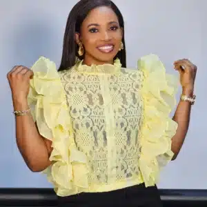 LACY RUFFLE ELASTIC WAIST BAND TOP - Image 3