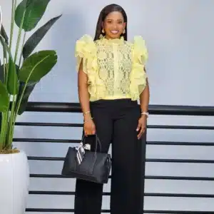 LACY RUFFLE ELASTIC WAIST BAND TOP - Image 6