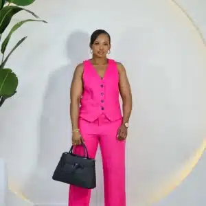 LINEN PANT & SLEEVELESS JACKET SET - Image 3