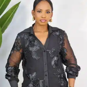 MESH EMBROIDERY SHIRT