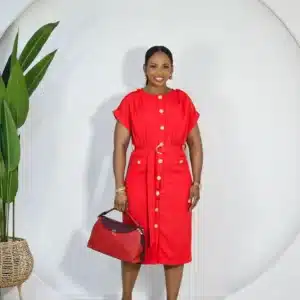 MILITARY INSPIRED BUTTON DOWN DRESS