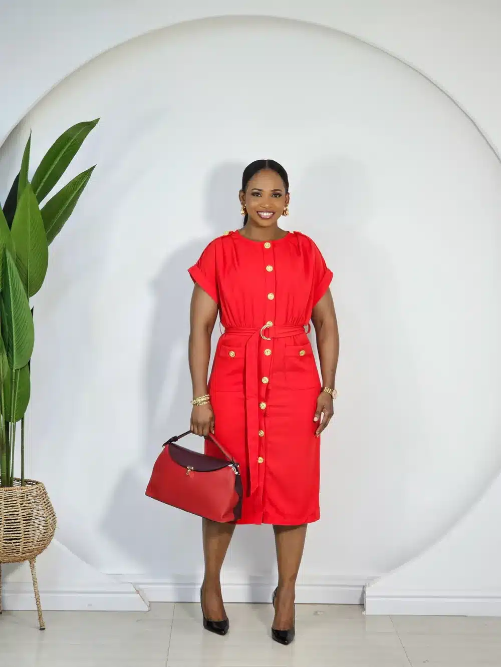 MILITARY INSPIRED BUTTON DOWN DRESS