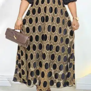 NET FLARE VELVET PATCH SKIRT - Image 3