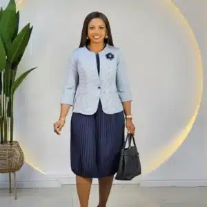PLEAT DRESS & JACKET SET