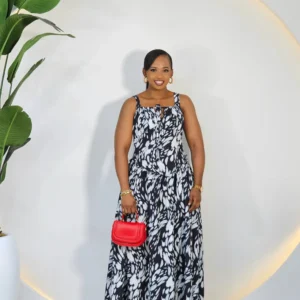 PRINT SPAG HEM DRESS - Image 3