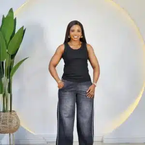 SIDE TRIM PALAZZO MOM JEANS - Image 3