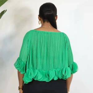 THIN PLEAT OFF SHOULDER TOP - Image 8