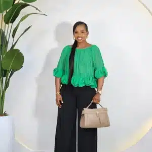 THIN PLEAT OFF SHOULDER TOP - Image 5