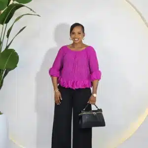 THIN PLEAT OFF SHOULDER TOP - Image 4