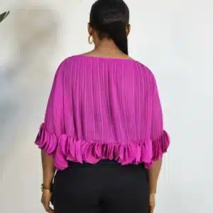 THIN PLEAT OFF SHOULDER TOP - Image 7