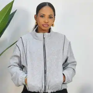 TRIM DRAW STRING HIGH NECK JUMPER - Image 2