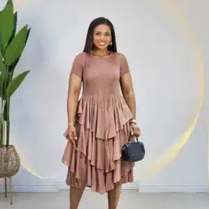 TRIPLE LAYER MIYAKI DRESS